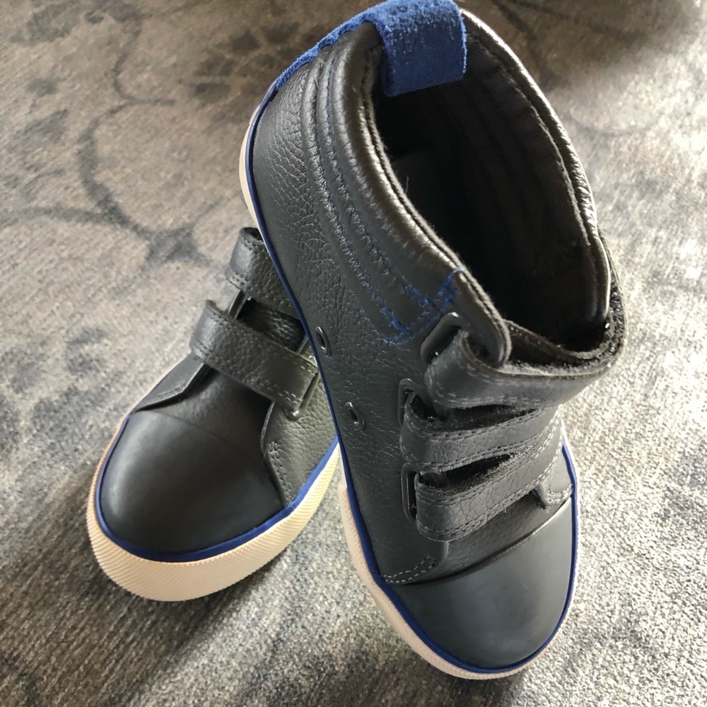 Mini Boden Leather Sneakers